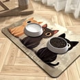 thumbnail image 3 of Cartoon Cats Pattern Mat Rug, Pet Feeding Mat with Cute Cat Pattern, Dog Cat Food Water Bowl Mat, Non-Slip Pet Placemat for Kitchen Floor, A Size:M, 3 of 3