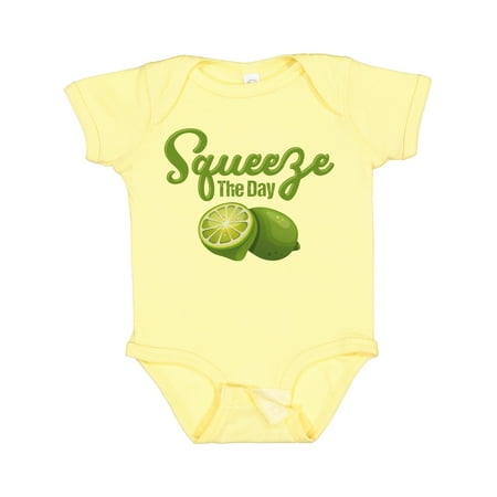 

Inktastic Lime Squeeze the Day Boys or Girls Baby Bodysuit