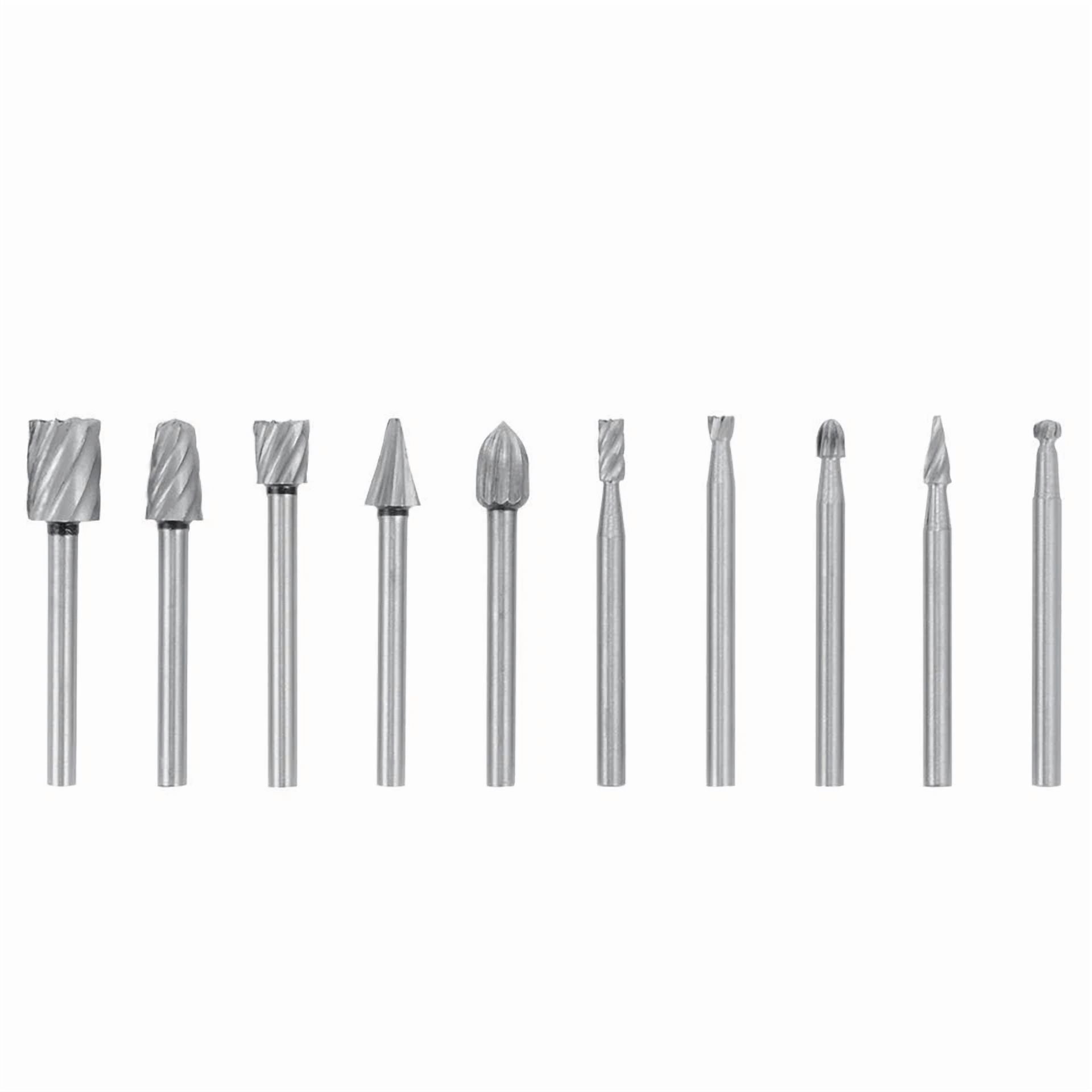 CIRCLE- Tungsten Carbide Burr Bit Set Cutting Carving Routing Bur For Dremel Rotary Tool