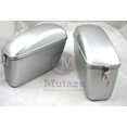 thumbnail image 3 of Mutazu Silver LW Universal Hard Bag Saddlebags For Honda Suzuki Kawasaki Harley Yamaha Victory, 3 of 6