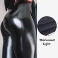 thumbnail image 3 of chengsi Women Fashion PU Leather Pants Stretchy High Waist Leggings Stretchy Sexy Fitness Push Up Slim Pants Wet Look Clubwear Black, 3 of 10