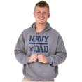 thumbnail image 4 of US Navy Dad Military Anchor Logo Men Big & Tall Graphic Hoodie Brisco Brands 4X, 4 of 5