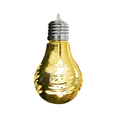

Veki Christmas Decorations Creative Christmas Tree Decoration Electroplating Ball Pendant Luminous Bulb Pendant Hanging Crystals for Windows