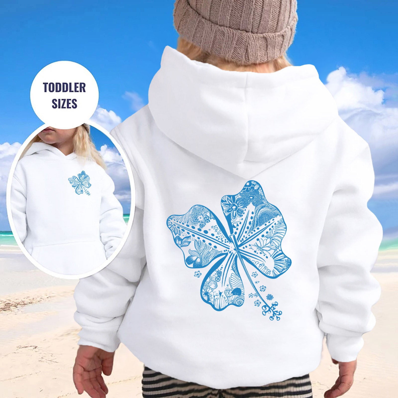 DGHM Kids Pullover Girl 12 Month Jacket Boy Sweatshirts for Kids Girls  Girls' Fashion Casual Printed Long Sleeved Hoodie Top White - Walmart.ca