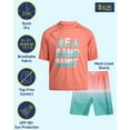 thumbnail image 6 of iXtreme Boys Rash Guard Set - 2 Piece UPF50+ Quick Dry Short Sleeve Swim Shirt & Swim Trunks for Boys, 6 of 6
