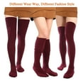 thumbnail image 2 of Women Thigh High Socks Black Over the Knee Leg Warmer Girls Tall Long Stockings, 1 Pack, 2 of 5