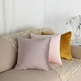 thumbnail image 4 of BalsaCircle 2 Solid Mauve 18" Decorations Throw Pillow Covers Square Velvet Cushion Cases Living Room, 4 of 8