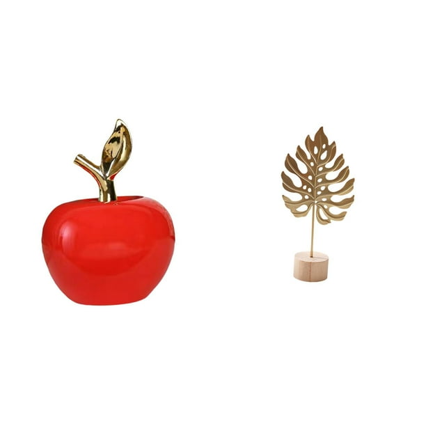 Estatua,Escultura de fruta artificial,estatua y artesanía,Escultura de hojas,Estatua de hoja de metal Escultura de hoja Decoración del hogar,Figura de hoja artística con decoraciones de