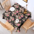 thumbnail image 2 of Pioneer Flower Floral Print Pattern Square Tablecloth,Waterproof Square Table Cover,Wipeable Spillproof Washable Table Cover for Home Kitchen Party Decor 60"x60"(152x152cm), 2 of 6