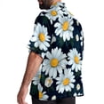 thumbnail image 3 of Daisy Men's Short Sleeve Spread Collar Beach Shirts Casual Printed Button Down Unisex Summer Tops, 3 of 6