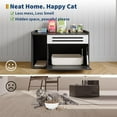 thumbnail image 4 of Acekid Litter Box Enclosure,Pet House,Cat Hidden Litter Box Cabinet Furniture with Flip-Down Door, Dog-Proof Indoor Cat House, Modern Wooden End Table for Litter Box Storage Pet Washroom,Black, 4 of 8