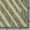 thumbnail image 5 of Well Woven Medusa Kesia Modern Striped Green 2'7" x 9'10" Runner Indoor Outdoor Rug, 5 of 7