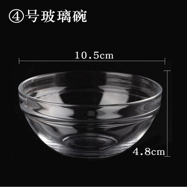 4PCS Mini Bowls Small Prep Dishes Stackable Dipping Bowl for Sauces Clear Glass Dish for Kitchen Condiments Spices and Portions (3 OZ)