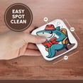 thumbnail image 7 of 3drose, Funny Cute Shark Reading Popular Beaches Book Satire, Set of 4 Coasters - Soft, 7 of 7