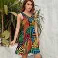 thumbnail image 5 of Mola De Panama Mounted Dress Fashion Beach Long Dresses Female Party Printed Sundress, 5 of 7