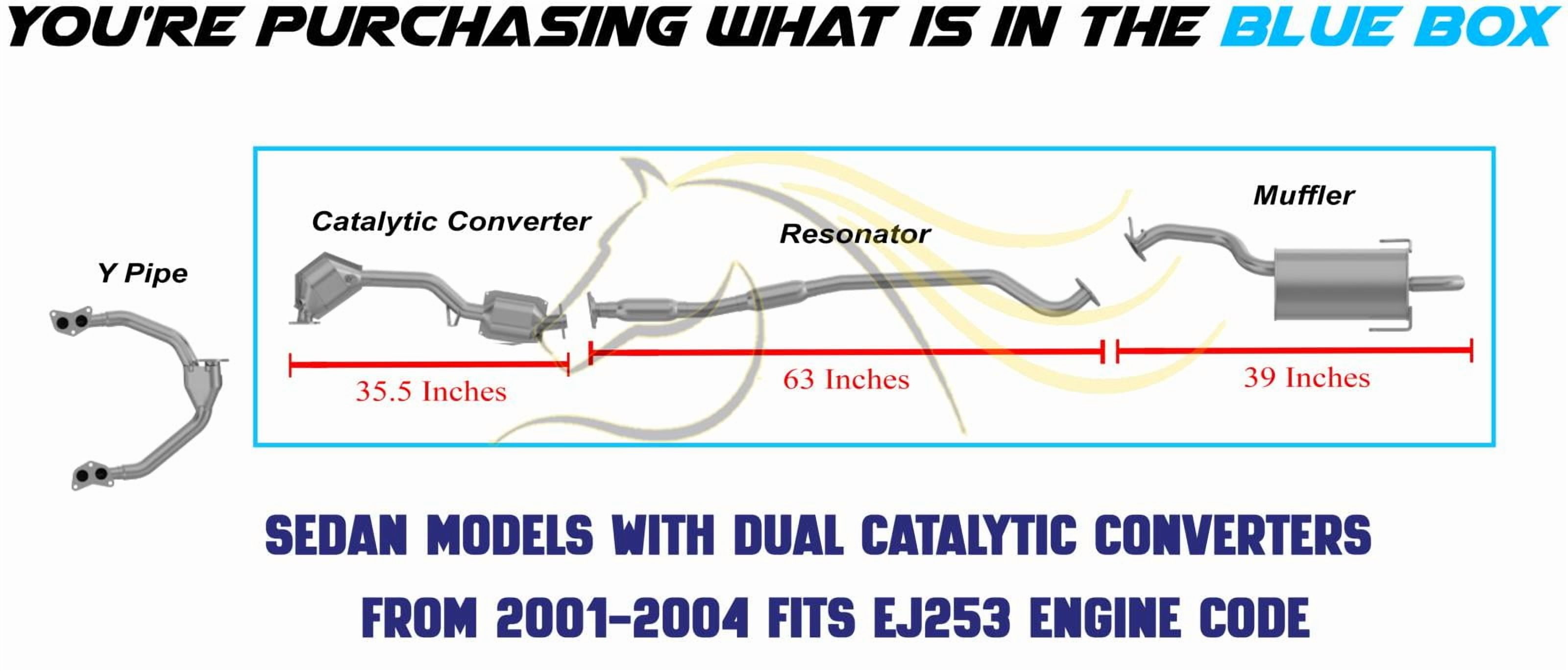 Northeastern Exhaust Exhaust System Kit Fits 2000-2004 Subaru Outback & Legacy 2.5L - Direct Fit | Stainless Steel | Includes Gasket, Clamp & Bolt Kit