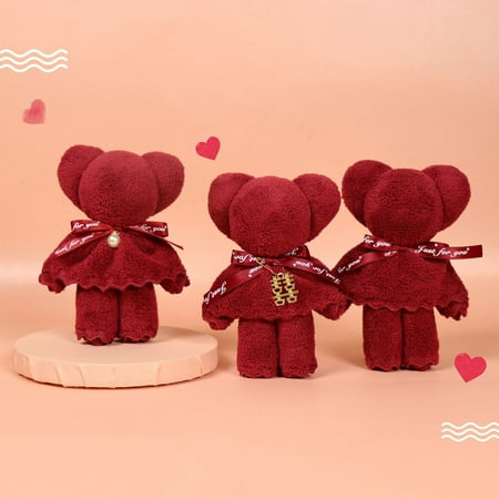 

JFYi Hand Towel Well Blessing Highly Absorbent Quick Drying Party Celebrate Guest Cute Towel Gift for Home