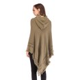 thumbnail image 6 of Women's Knitted Wrap Sweater Poncho Pullover Top Tassel Poncho Sweater Pullover Wrap Hoodies Sweater Tops Ponchos Shawls Capes, 6 of 6