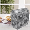 thumbnail image 3 of Black and Grey Stand Mixer Cover, Doodle Style Blooming Flowers Greyscale Garden Art with Circles, Kitchen Appliance Organizer Bag Cover with Pockets, 5 Quarts, Black Pale Grey White, by Ambesonne, 3 of 4