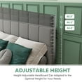 thumbnail image 2 of Queen Size Bed Frame, Fabric Upholstered Platform Bed Frame with Headboard, and Strong Wooden Slats, No Box Spring Needed, Easy Assembly, Grey, 2 of 8