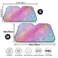 thumbnail image 3 of Balery Fun Rainbow Pink Windshield Sun Shade, Car Front Window Sunshade Cover ,Automotive Interior Portected Blocks Uv Rays For Car Pickup Truck Suv Accessories- Small, 3 of 7