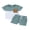 Blue, variant on LMLYSoH 2Pcs Toddler Boy Summer Outfits, Short Sleeve Contrast Color T-Shirt Pocket Shorts Set