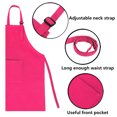 thumbnail image 4 of TOPTIE Kids Apron and Chef Hat Set, Adjustable Cotton Child Cooking Kitchen Apron, S-XXL-Hot Pink-XL, 4 of 6