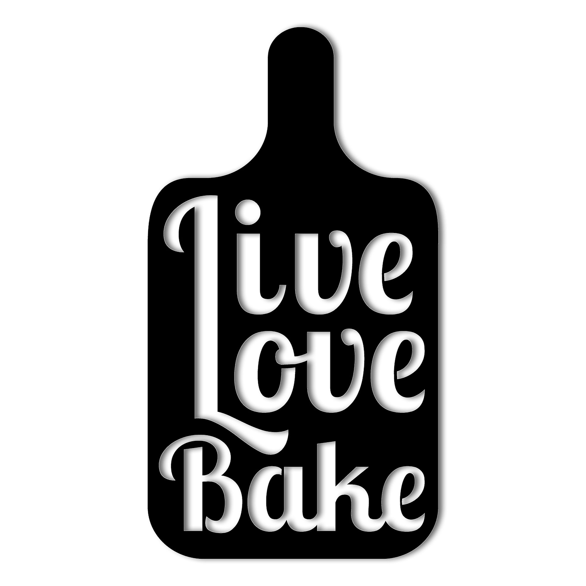 Live Love Bake Metal Kitchen Sign Pastry Chef Cook Baker Gift Idea Wall