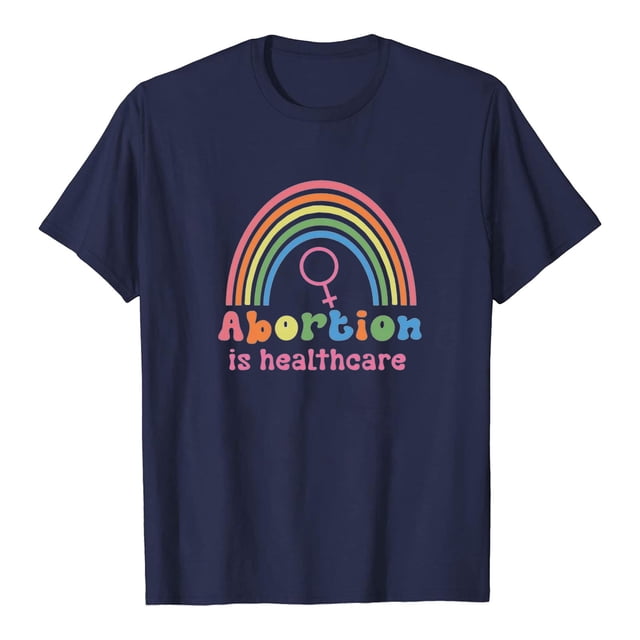 Chemises "Abortion is Healthcare" pour Femmes Été Col Rond Imprimé Lettre Blouse Basique Décontractée Manches Courtes Tunique Tops
