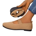 thumbnail image 5 of YHAJDS Fashion Shoes for Women Plus Size Solid Color Knit Mesh Breathable Slip On Casual Summer Flats, 5 of 9
