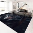 thumbnail image 4 of Gray Area Rug Animal Wolf 6x9ft Rugs for Living Room Machine Washable -Non Slip Floor Rug - Printed Pattern Indoor Carpet for Bedroom Dining Room, 4 of 8