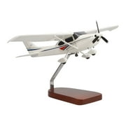 Cessna 182 Skylane (White) Large Mahogany Model