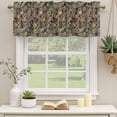 thumbnail image 2 of Brown Fall Maple Leaves Curtain Valances for Windows, Kitchen Valance Window Treatments Panel 2 Pack, Branches Wood Tree Forest Rod Pocket Short Curtains for Bathroom Bedroom 42 x 18 Inch, 2 of 8