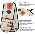 thumbnail image 2 of Yayeee Double Oven Mitt Kitchen Heat Resistant Baking 35" x7" Quilted Glove, Minimalist Geometric Pattern, 2 of 6