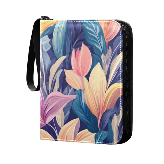 4 Pocket Card Binder with 50-page sleeve can hold 400 game cards. Colorful Lily