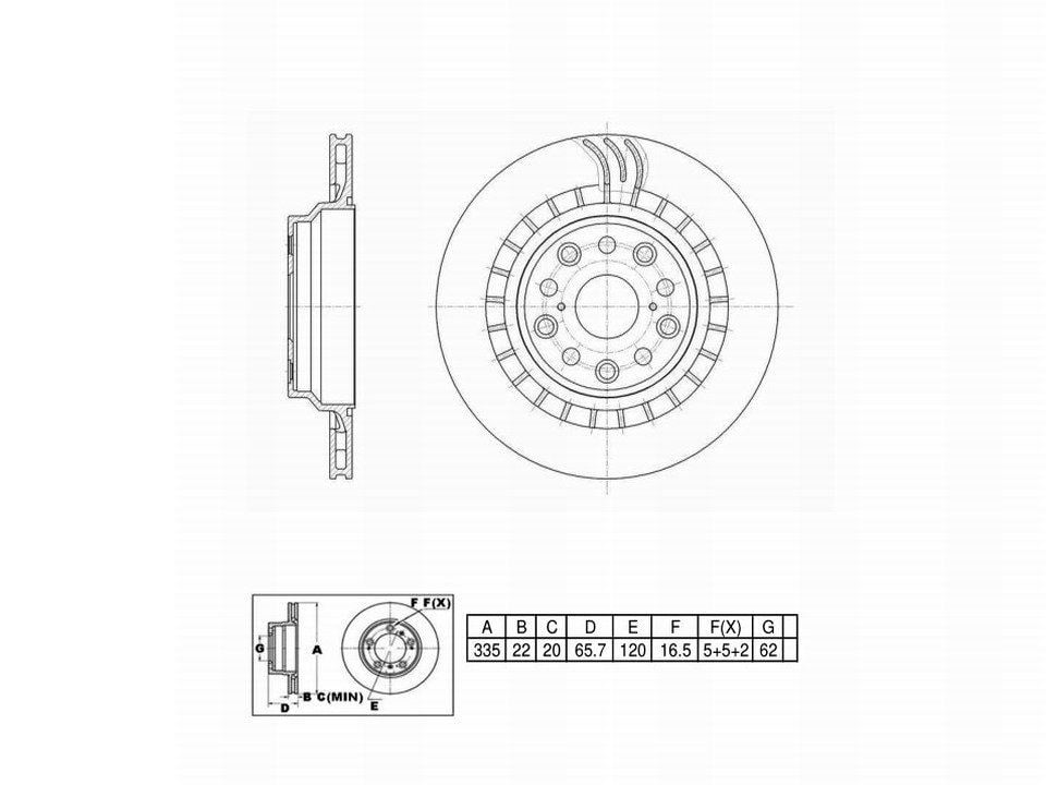 Winstop Brake Rotor, Rear Left WS246947, Lexus LS460 2017-2007