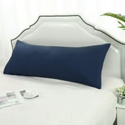 PiccoCasa Soft 1800 Series Microfiber Long Pillowcases, 1Pc Navy 20" x 48"