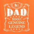 thumbnail image 5 of Wild Bobby, No. 1 Dad Genuine Legend Father's Day Men's Tee, Orange, 5X-Large, 5 of 6