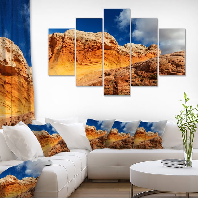 Vermillion Cliffs under Blue Sky - Oversized Landscape Canvas Art