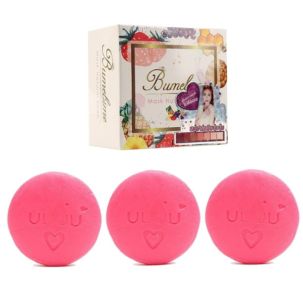 5pcs Instant Miracle Whitening Soap, Thailand Bumebime Handmade Soap