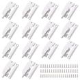 thumbnail image 3 of HWZWT White Window Lock Sliding Window Parts and Hardware 14 Pieces Sash Lock with Screw Sash Lock with Screw Zinc Alloy Window Latch, 3 of 5