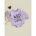 thumbnail image 3 of Bagilaanoe Baby Girl Oversized Romper Sweatshirt Newborn Long Sleeve Bodysuits Letter Print Pullover 3M 6M 12M 18M Infant Casual Tee Tops, 3 of 8
