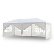 10 x 20 Outdoor Tent Canopy Tent Party Tent Wedding Tent Gazebo Pavilion Backyard Tent with Side Walls, White W15620