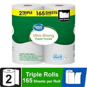 Great Value Ultra Strong Paper Towels, 2 Triple Rolls