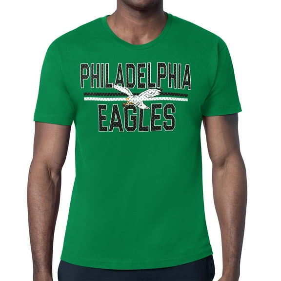 Men's Starter  Kelly Green Philadelphia Eagles Mesh Look Retro Logo T-Shirt