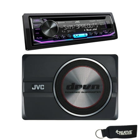 JVC KD-T805BTS CD Receiver featuring Bluetooth, USB, Pandora, Spotify, & A JVC CW-DRA8 DRVN 8