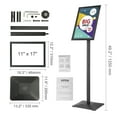 thumbnail image 6 of KFFKFF Pedestal Sign Holder Adjustable Poster Stand 11 x 17 Inch Heavy-Duty Floor Standing Sign Holder with Metal Base for Display, Advertisement, 6 of 7