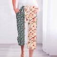thumbnail image 2 of VEKDONE Pantalon Capri pour Femmes en Coton et Lin Imprimé Capri Orange TG, 2 of 5