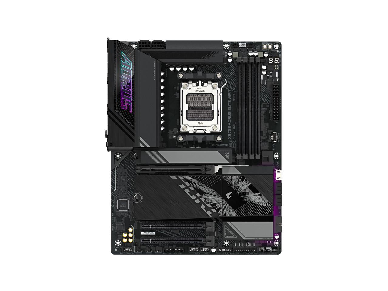 Aorus Ultra Durable X870E AORUS ELITE WIFI7 Gaming Desktop Motherboard - AMD X870E Chipset - Socket AM5 - ATX (x870eaoruselitewifi7)
