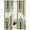 Sage Gree, variant on Modern, Semi Sheer Window Curtains 84 Inches Long, Middle Century Abstract Geometric Olive Green Rod Pocket Voile Silky Chiffon Curtain Light Filtering Drapes for Living Room, 52"x84", 2 Panels